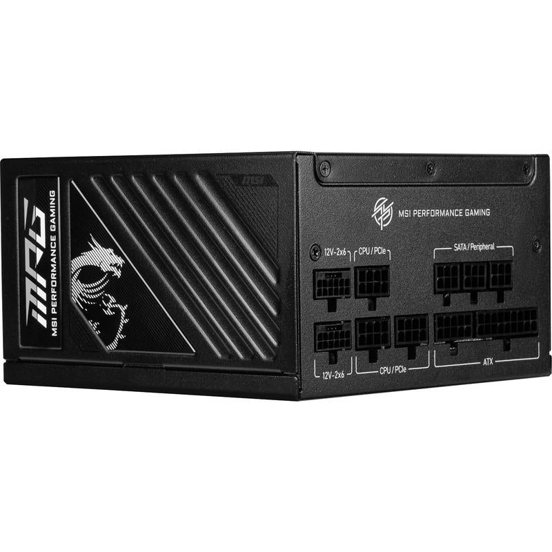 MSI - MPG A850GS PCIE5, 80+ Gold Full Modular Gaming PSU, 12V-2X6 Cable, 5080 5070 ATX 3.1 & Pcie 5.1 Ready. Embossed Jacket Cables. 850W Power Supply, 10 Year Warranty