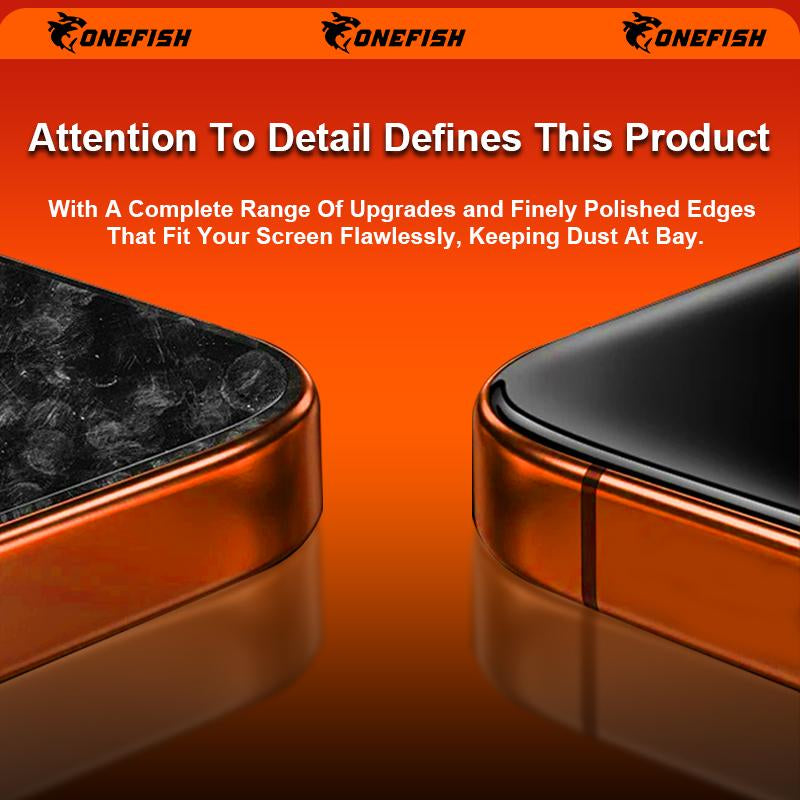 One Fish Screen Protector 2 Pack for Iphone Fingerprint Proof Screen Protector, Privacy Protection, Fingerprint Resistant, Dust-Free Bubble-Free