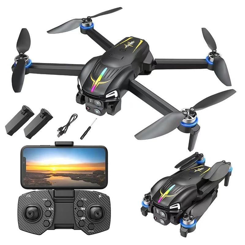 Aerial Drone 2025 C18S Pro with 4K UHD EIS Camera GPS 5G Wifi FPV Brushless Motors Optical Flow Smart Obstacle Avoidance Auto Return 360° Stunt Roll Dual Batteries