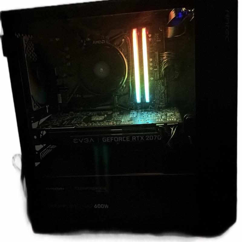 High-Ending Modern DDR4 Gaming-Streaming PC with EVGA Geforce RTX 2070 Super and 600W Toughpower PSU for Enhanced Performance