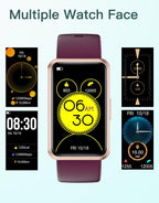 Fitness Tracker No Bluetooth No APP No Phone Needed, Fitness Watch for Men Women Parents IP68 Waterproof with Full Touch Screen Steps Calories Counter Sleep Tracker Alarm Clocks (Purple)