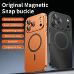Alloy Aluminum Metal Frame with MagSafe Magnetic PC Backboard (Not a full metal case), Phone Case for iPhone 17 Pro Max 17 Air 17Pro 16 15 14 13 12 Pro Max, Ultra Thin Phone Cover with Full Coverage Lens Protector,Wireless Charging Durable Shockproof Case